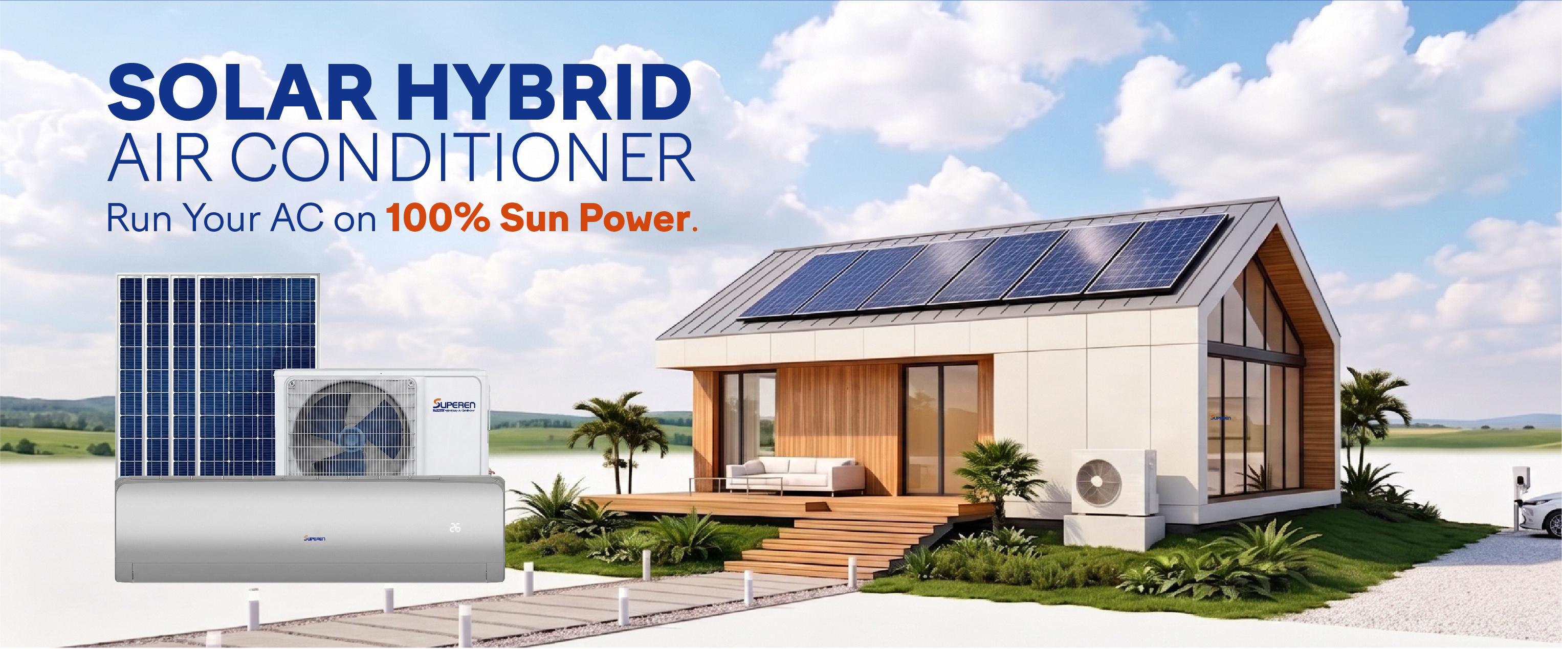 Solar Hybrid Air Conditioner — Run Your AC on 100% Sun Power